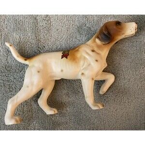 Vtg English Pointer Setter Spaniel Hunting Dog Porcelain Figurine Souvenir Rare
